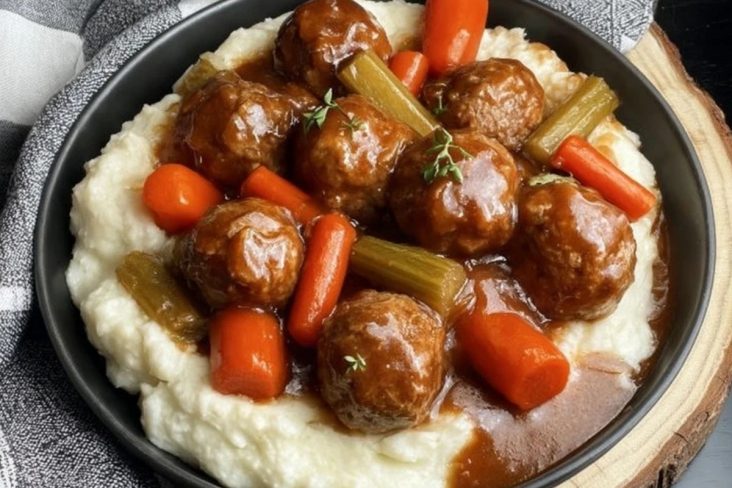 Easy Pot Roast Made With Frozen Meatballs