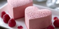 Heart-Shaped Raspberry Mousse