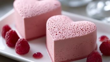 Heart-Shaped Raspberry Mousse