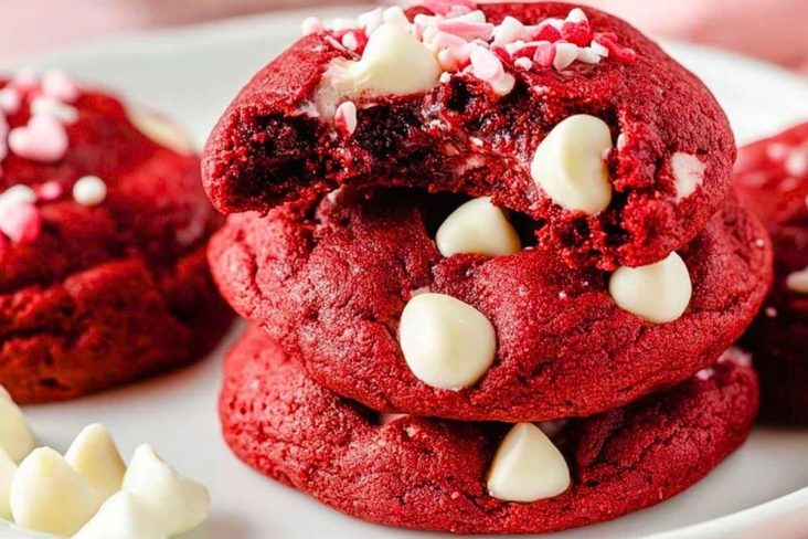 Red Velvet Valentine Cookies