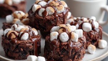 Hot Cocoa Brownie Bites