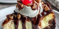 Hot Fudge Sundae Brownie Cheesecake