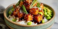 Mouthwatering Crispy Sticky Tofu
