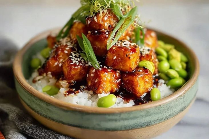 Mouthwatering Crispy Sticky Tofu