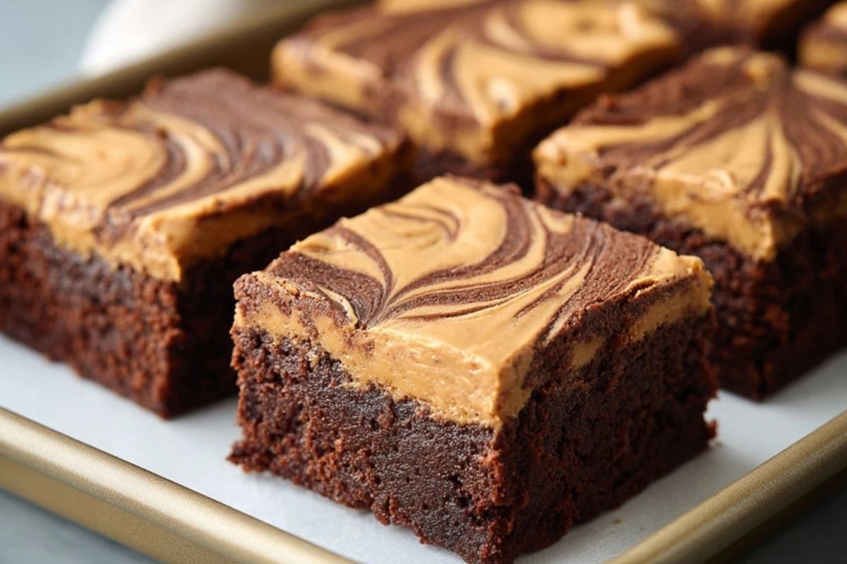 Peanut Butter Swirl Brownies