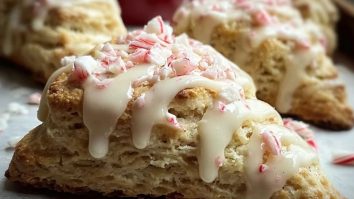 Peppermint White Chocolate Scones