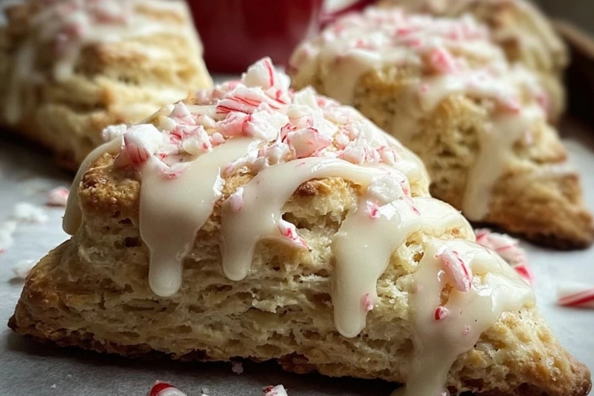 Peppermint White Chocolate Scones