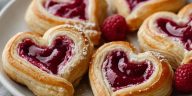Raspberry Heart Danishes