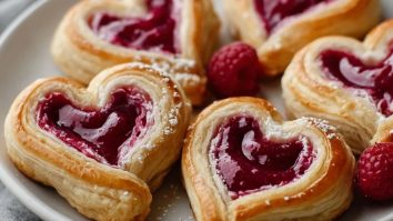 Raspberry Heart Danishes