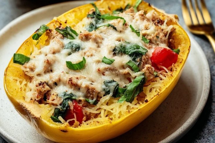Savory Stuffed Spaghetti Squash