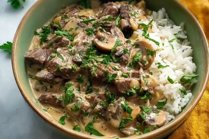 Simple Leftover Roast Beef Stroganoff