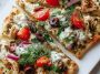 Simple Mediterranean Chicken Flatbread Pizza