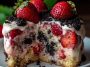 Strawberry Cake with Oreo Crumble