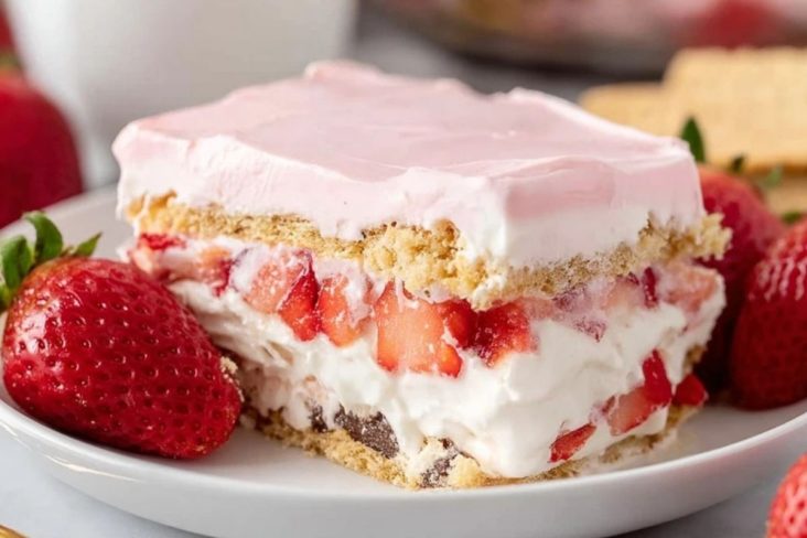 Strawberry Eclair Cake
