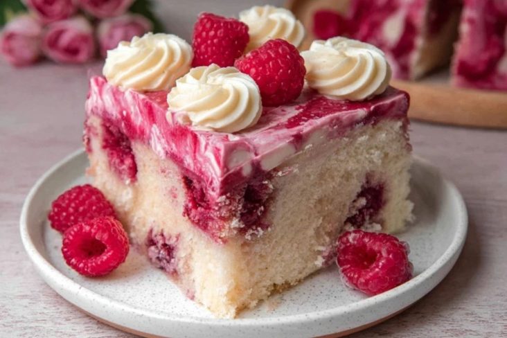 White Chocolate Raspberry Cake
