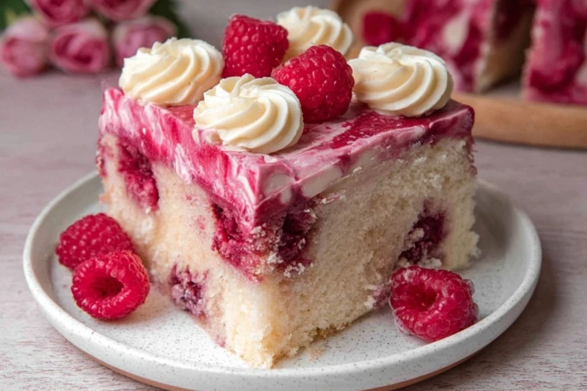 White Chocolate Raspberry Cake