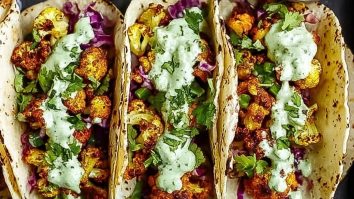 Cauliflower Tacos with Cilantro Lime Crema