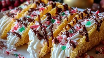 Christmas Cheesecake Tacos