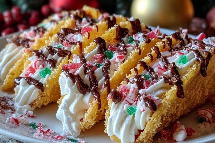 Christmas Cheesecake Tacos
