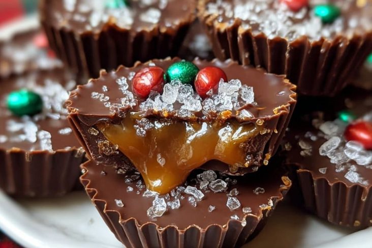 Christmas Chocolate Caramel Cups