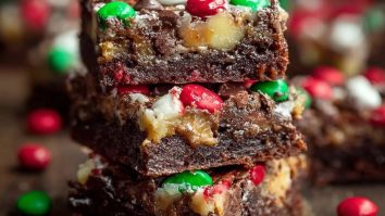 Christmas Magic Layer Brownie Bars