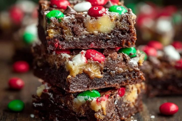 Christmas Magic Layer Brownie Bars