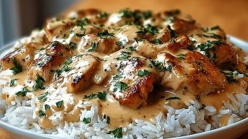 Creamy Smothered Chicken and Rice