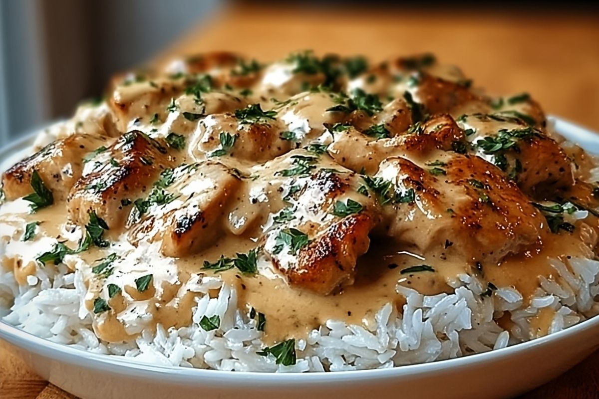 Creamy Smothered Chicken and Rice