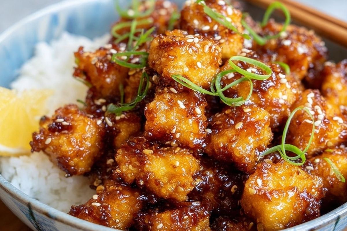 Crispy Honey Garlic Tofu