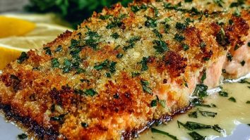 Crispy Parmesan Crusted Baked Salmon