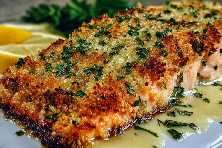 Crispy Parmesan Crusted Baked Salmon