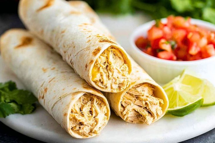Crockpot Chicken Taquitos