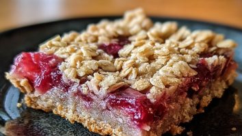Delicious Amish Oatmeal Rhubarb Bars