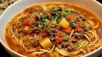 Delicious Sopa de Fideo con Carne