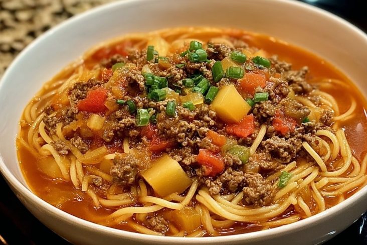 Delicious Sopa de Fideo con Carne