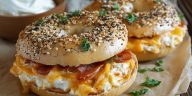 Easy Quiche Stuffed Bagels