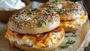 Easy Quiche Stuffed Bagels