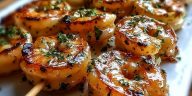 Garlic Parmesan Shrimp Skewers
