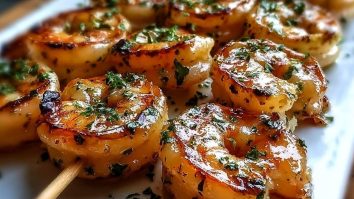 Garlic Parmesan Shrimp Skewers