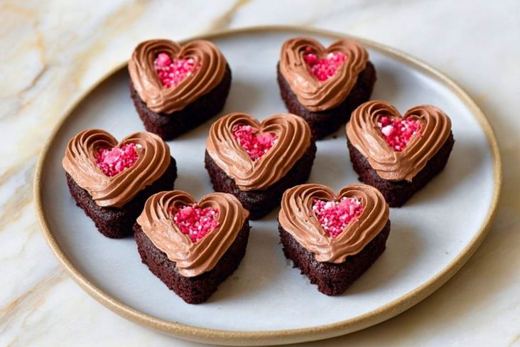 Heart-Shaped Chocolate Cupcakes
