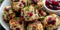 Irresistible Cranberry Turkey Stuffing Balls