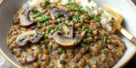 Lentil Mushroom Stroganoff