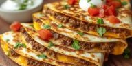 Low Calorie Cheeseburger Quesadilla