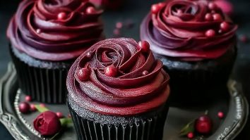 Midnight Rose Garden Cupcakes