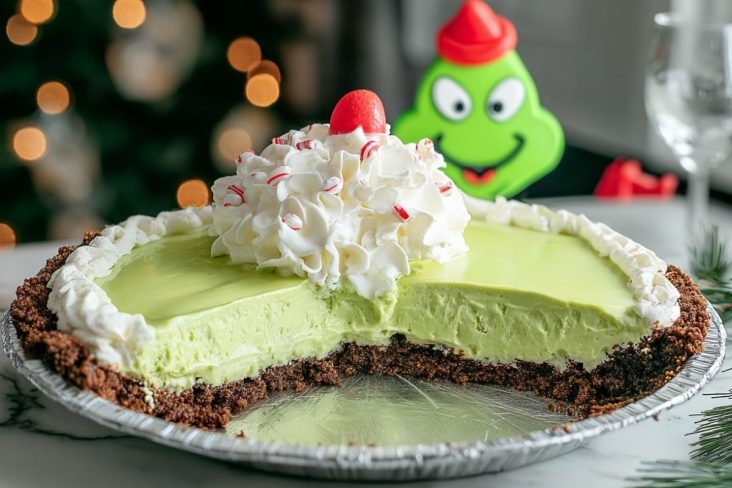 No Bake Grinch Pie