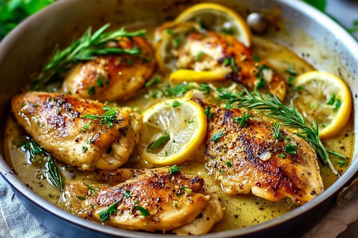 One Skillet Lemon Dijon Chicken