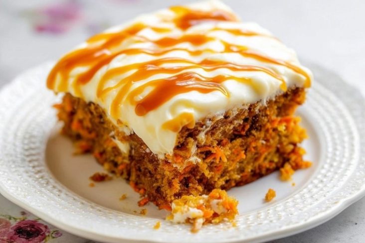 Salted Caramel Carrot Cake with Cream Cheese Frosting