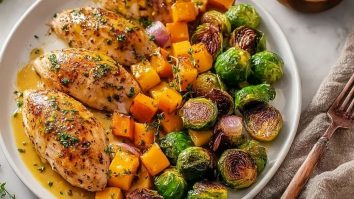 Sheet Pan Honey Dijon Chicken with Veggies