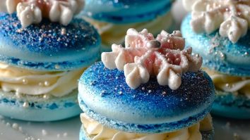 Snowflake Macarons