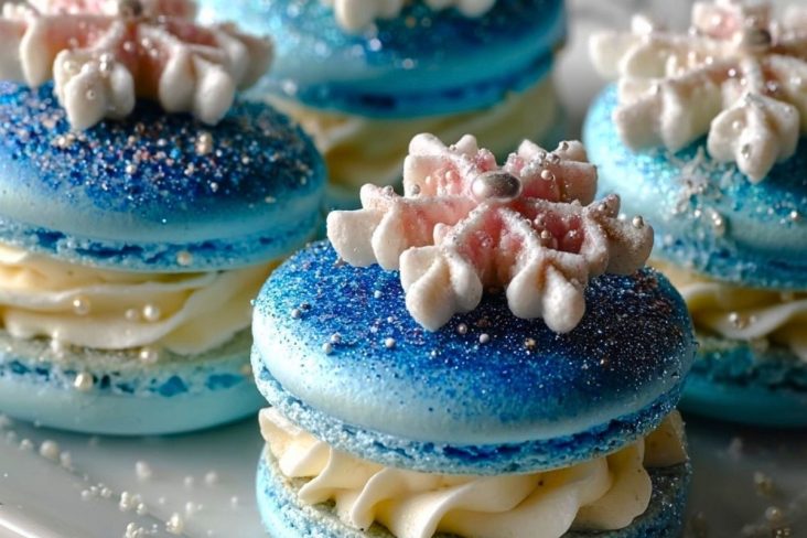 Snowflake Macarons